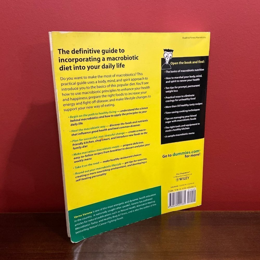 ⭐4 FOR $20⭐ Macrobiotics for Dummies Paperback Book - Picture 2 of 4